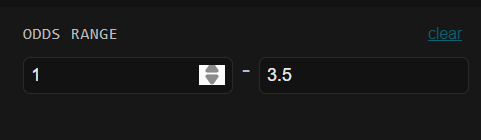 Odds Range Filter